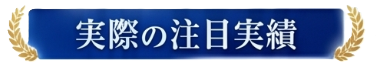 実際の注目実績